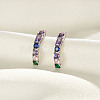 925 Sterling Silver Micro Pave Cubic Zirconia Stud Earrings EJEW-K284-02P-2