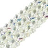 Baking Paint Electroplate Transparent Glass Beads Strands EGLA-Q136-03A-04-1