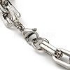 201 Stainless Steel Chunky Rectangle Link Chain Bracelets STAS-Z056-18P-3