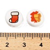 Christmas Theme Printed Opaque Acrylic Beads OACR-R004-01O-4