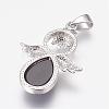Natural Black Agate(Dyed & Heated) Pendants G-G651-A09-3