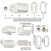 30 Sets Stainless Steel Peaked Cap Adjuster Kits FIND-BC0004-67P-2