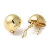 Rack Plating Brass Half Round Stud Earrings for Women EJEW-D068-02G-2