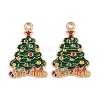 Christmas Theme Alloy Enamel Pendants ENAM-C031-01G-02-1