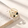 Natural Black Agate Finger Rings STAS-Z112-05G-01-2