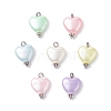 Opaque Acrylic Heart Pendants PALLOY-JF04283-01-1