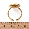 Flower 304 Stainless Steel Cuff Ring Components STAS-P454-05E-G-3
