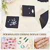 200Pcs Square Paper Earring Display Cards CDIS-ME0001-01B-4