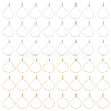48Pcs 2 Color 304 Stainless Steel Wire Pendants STAS-CA0002-04-1