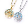 304 Stainless Steel Pendant Necklaces NJEW-L146-03-1