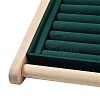 Velvet with Wood Jewelry Display Stands NDIS-F004-04B-4