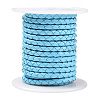 Braided Cowhide Leather Cord NWIR-N005-01N-4mm-1