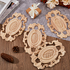 Rubber Wood Carved Onlay Applique AJEW-WH0165-92-4