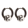 Alloy Yin Yang Beaded Hoop Earrings with Enamel EJEW-JE04913-02-1