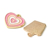 16Pcs 8 Styles Valentine's Day Alloy Enamel Pendants ENAM-FS0001-64-2