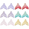24Pcs 6 Colors Transparent Spray Painted Glass Pendants GLAA-FS0001-90-1
