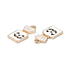 Halloween Light Gold Tone Alloy Enamel Pendants ENAM-P247-29KCG-2