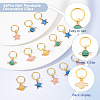 24Pcs Alloy Enamel & Iron Braiding Hair Pendants Decoration Clips PALLOY-AB00050-4