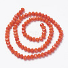 Opaque Solid Color Glass Beads Strands EGLA-A034-P10mm-D03-2