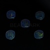UV Plating Luminous Transparent Acrylic Beads OACR-P010-01B-4