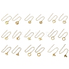 Golden 304 Stainless Steel Dangle Stud Earrings EJEW-F333-01G-1