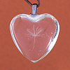 Heart Alloy Glass Pendants X-GLAA-Q049-20mm-01P-2