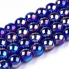 Electroplate Transparent Glass Beads Strands GLAA-T032-T4mm-AB15-7