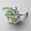 Silk Cloth Imitation Peony Corsage Boutonniere AJEW-WH0401-31-2