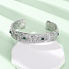 304 Stainless Steel Rhinestone Cuff Bangles for Women BJEW-R026-01P-2