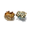 Brass Micro Pave Cubic Zirconia Charms KK-Q043-02G-2