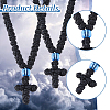 2Pcs Waxed Cord Charm Bracelets BJEW-DC0001-24-4