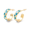 Real 18K Gold Plated Brass Stud Earrings for Women EJEW-I684-06G-RS-2