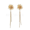 Brass Micro Pave Cubic Zirconia Dangle Earrings EJEW-JE07487-3