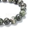 Natural Zebra Jasper Stretch Beaded Bracelets G-A185-01B-2