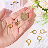 6Pcs Brass Twister Clasps FIND-CA0009-39-3