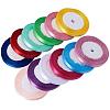 24 Colors High Dense Polyester Satin Ribbons SRIB-PH0001-04-6mm-5