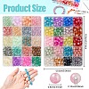 2 Sets 2 Styles DIY Alloy Enamel Pendants & Glass Beads Stretch Bracelets Making Kits DIY-YW0011-85-3