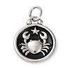 304 Stainless Steel Enamel Pendants STAS-A080-43P-09-1