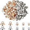 Unicraftale 60Pcs 10 Style 201 Stainless Steel Bead Cap Pendant Bails STAS-UN0028-25-1