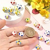 18Pcs 6 Colors Handmade Porcelain European Beads PORC-YW0001-87-3