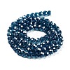 Electroplate Transparent Glass Beads Strands EGLA-A035-T6mm-A12-2