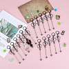16Pcs Alloy Bar Beadable Keychain for Jewelry Making DIY Crafts KEYC-SZ0001-16B-6