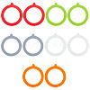 Gorgecraft 10Pcs 5 Colors Silicone Rings AJEW-GF0005-71-1