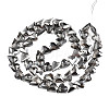 Electroplate Transparent Glass Beads Strands EGLA-N002-44-11-2
