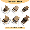 6Pcs 2 Style Iron Bolo Tie Slide Clasp IFIN-GF0001-25AB-2