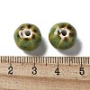 Vintage Porcelain Pumpkin Beads PORC-L080-H13-3
