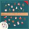 50Pcs 25 Style Christmas Alloy Enamel Pendants ENAM-SZ0003-09-7