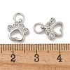 Rack Plating Brass Micro Pave Clear Cubic Zirconia Charms KK-U030-07P-3