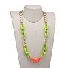 Personalized Aluminium & Acrylic Chain Necklaces NJEW-JN02911-01-4