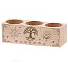 3 Hole Wood Candle Holders DIY-WH0375-006-1